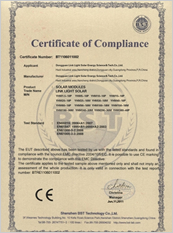 Solar panels Certification